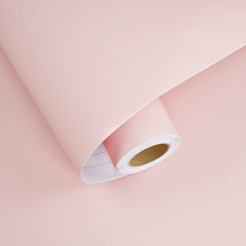 HotDecor Papel Tapiz Autoadhesivo Rosa Para Dormitorio Vinilo Adhesivo Muebles Papel Pintado Pared Infantil Adesivos Paredes Decoración Vinilo Rosa Para Mesas Armarios De Cocina 40 x 200cm