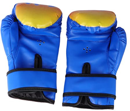 BESPORTBLE Mädchen Pu Boxhandschuhe Und Schlagpolster Mit Flammenmuster Atmungsaktive Trainingshandschuhe Für Taekwondo Kickboxen Und Kampfsport Farbe Zufällig