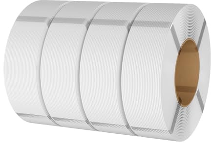 eSUN PLA Refill Filamento di ricarica 1,75 mm, filamento di stampa 3D senza spago Precisione, precisione dimensionale +/- 0,03 mm, 1 kg per bobina, 4 bobine per stampanti 3D,Bianco-4KG