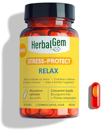 HERBALGEM - GEMMOCAPS® STRESS-PROTECT RELAX – Tension nerveuse- 30 Capsules