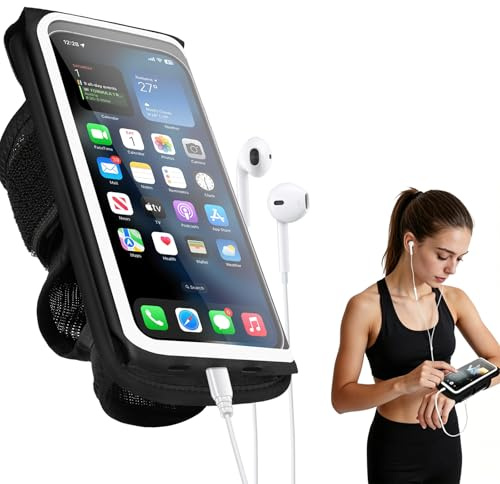 Guzack Brazalete Movil Running Brazalete Deportivo para Muñeca y Antebrazo, 6.9 Funda Movil Correr para iPhone 17Air 17 16 15 14 13 Pro MAX/Samsung S26/S25/S24 Porta Runnning Accesorios (S)