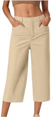 Generiska yogabyxor med fickor för kvinnor, joggingbyxor, bomull, dam, hög midja, eleganta sportbyxor, andas, bekväma löparbyxor, stretch, magkontroll, capribyxor, enfärgade, fritidsbyxor