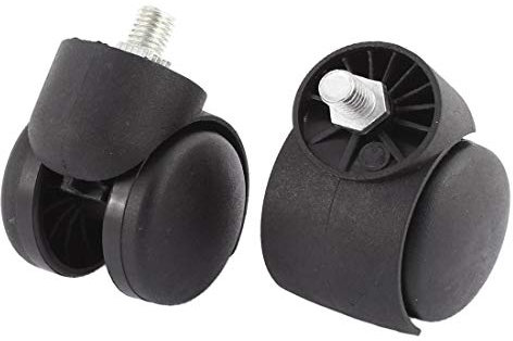 New Lon0167 M10 x Featured 15mm Grip Ring Reliable Efficacy Stem Office Chair Swivel Twin Wheel Caster Replacement 2pcs(id:228 22 2f d2a)