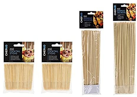 Chef Aid 61E41404 Bamboo Skewers, Light Brown