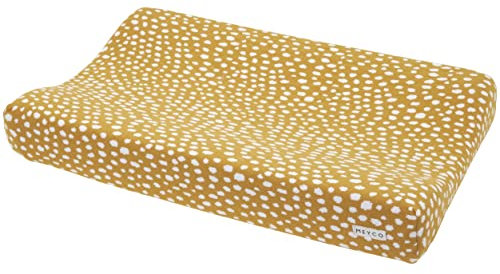 Meyco Baby Cheetah Wickelauflagenbezug (weich und hautfreundlich, aus 100% Baumwolle, waschbar, einfache Pflege, trocknergeeignet, Größe: 50 x 70 cm), Honig Gold