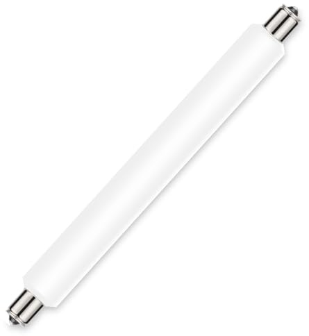 Sunnylinn S15s LED Bulbs 284mm 6W, 284mm Strip Light Bulb Double Ended LED Natural White 4000K, 60W S15s Shaver Light Bulb Replacement S15 Tube Bulbs Bathroom Strip Light Non-Dimmable (1-Pack).