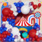 Blau Rot Weiß Luftballons Bogen Set, 137 Stück Blau Rot Weiß Latex Ballons, Girlande Mit Konfetti Luftballons Für Jungen Geburtstag Royal Circus Union Jack Nautisches Thema Karneval Party Dekoration