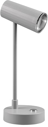 Reality Leuchten LED Schreibtischleuchte Lenny R52661111, Kunststoff Grau, inkl. 2.5 Watt LED