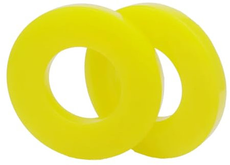 2X Silencer Pad Rubber Bushing Dampers Universal Front Strut Tower Mount Suspension Shock-Absorbing Bearing Washer Over Bumps (Color : Yellow)