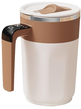 Självrörande mugg – 400 ml elektriska dryckesartiklar med lock, uppladdningsbar kaffekopp för drycker, praktisk köksredskap, enkel omrörning tillbehör med bärbar design, mugg för hem, kontor och bar