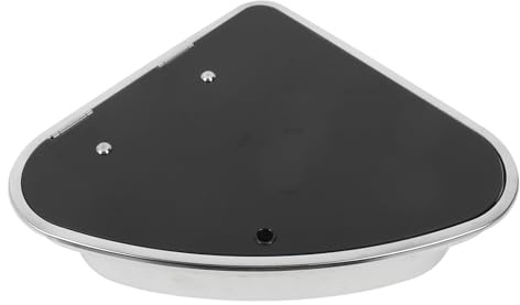 Ejoyous Lavello per Lavello Triangolare in Acciaio Inossidabile 304 17 L con Coperchio in Vetro Temperato Foro di Scarico da 40 Mm Lavabo Ad Angolo per Barca Caravan Cucina Bagno