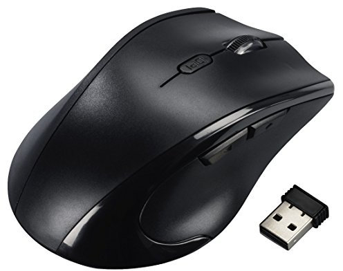 Hama Riano LH RF inalámbrico Óptico 1600DPI Zurdo, Negro - Ratón (zurdo, Óptico, RF inalámbrico, 1600 DPI, Negro)