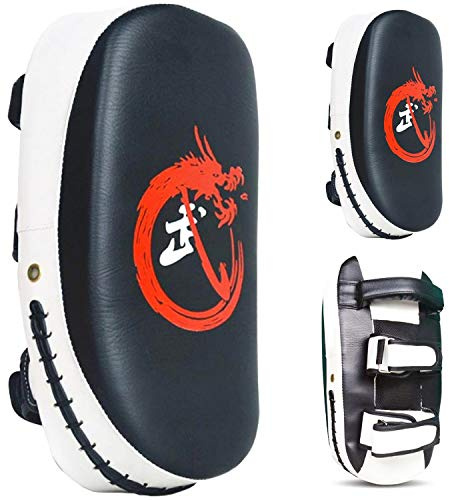 YOUSHANG Läder Kick Shield | Single | Boxningsdynor | Focus Mitts Strike Bag | Pad Martial | Konst Taekwondo Thai Muay Punch Accessoarer Karate | MMA UFC 36 x 19 x 9 cm