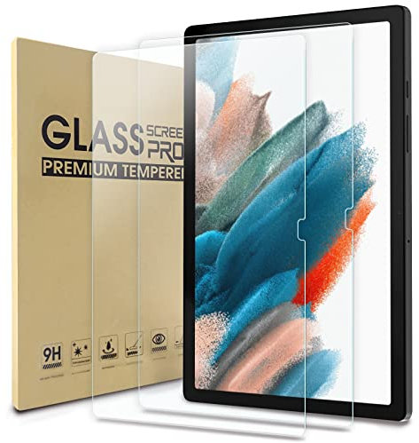 WD&CD 2 Pack Schutzfolie kompatibel mit Samsung Galaxy Tab A8 10.5（2021）, 2.5D Tempered Glass Screen Protector, 9H Hardness【Anti Scratch】【Bubble Free】