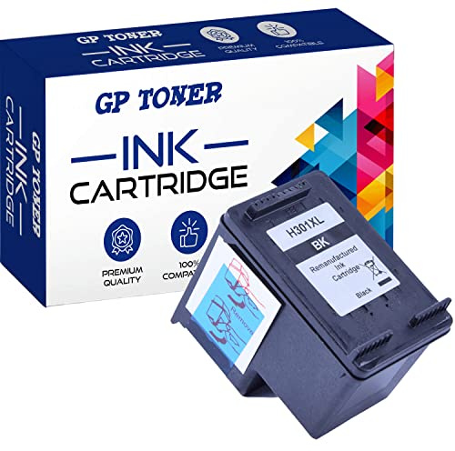 GP TONER Druckerpatronen Ersatz für HP 301 301XL Tintenpatronen für HP Deskjet 1010 1050 1510 2050 2510 2540 3050 Officejet 2620 2622 4630 4635 Envy 4500 5530 4501 (301XL Schwarz)