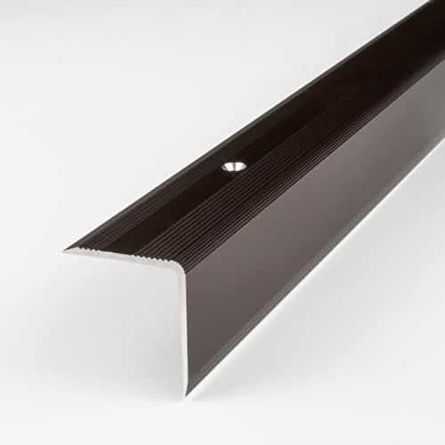 PROVISTON | Trappkant | Aluminium | Bronze Dark | Bredd 30 mm | Höjd 32 mm | Längd 1000 mm | Borrade | Trappkantprofil | Trappvinkel | Vinkelprofil | Kombinera vinkel | 1 del