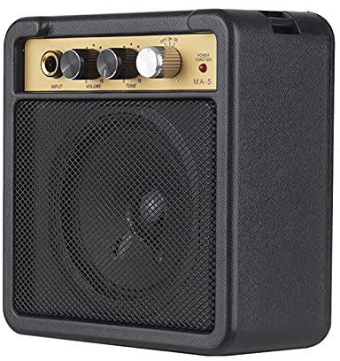 ANTIOCH Mini Gitarrförstärkare 5W högtalare 6,35 Mm ingång 1/4 tum Hörlurar utgång Kompatibel Volym Tone Justering
