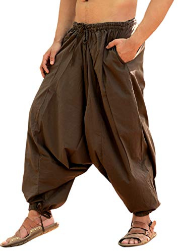 SARJANA HANDICRAFTS - Pantalón de yoga de algodón para hombre, Taille unique