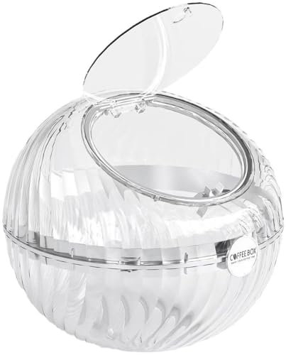 Ymxygz Porte-dosettes De Café en Plastique, Récipient À Bonbons avec Couvercle, Boîte De Rangement en Pet Transparent, Pot pour Capsules De Café, Bonbons, Biscuits Chocolat