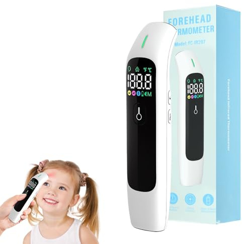 Mesen Febertermometer kontaktlös för spädbarn, barn och vuxna, infraröd panntermometer med ultraklar LED-display