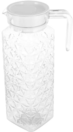 BIUDECO Bouteille de Thé Transparente 1,1l en PC Design Élégant, Résistante Froid, Compatible Micro-ondes, pour Infusions et Boissons Fraîches