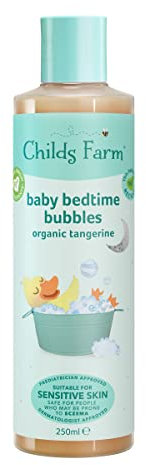 Childs Farm Baby Bedtime Schaumbad, 250 ml, Bio-Mandarine, reinigt sanft und beruhigt, geeignet für Neugeborene mit trockenen, empfindlichen und auch sicher für Menschen, die anfällig für Ekzeme sind