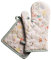 Maison d' Hermine Ofenhandschuh und Topflappen, 100% Baumwolle, hitzebeständiger Ostern Ofenhandschuh(19cm x 33cm) & Topflappen(20cm x 20cm) für Köche, Colmar – Frühling/Sommer