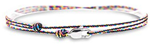 Made by Nami Tunt Wrap Armband för Dam & Herr – Justerbart Snörearmband med Karbinhake i Rostfritt Stål – Handgjort Vattentåligt Surfarmband – Minimalistiskt Marint Smycke (Mörk Retro Silver)