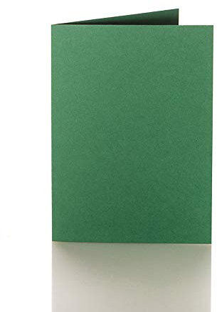 Paper24 25 Faltkarten A6 240g/m² Dunkelgrün für Briefumschläge im Format DIN C6