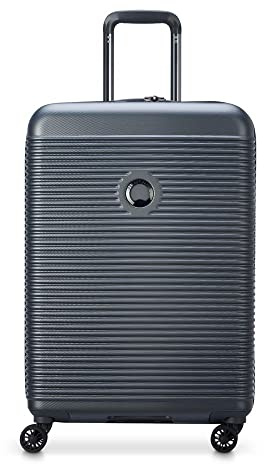 DELSEY Paris - Freestyle - Valise soute Rigide 66 cm x 44 cm x 28 cm - roulettes silencieuses - Coque légère et Solide - 70 L - L - Graphite