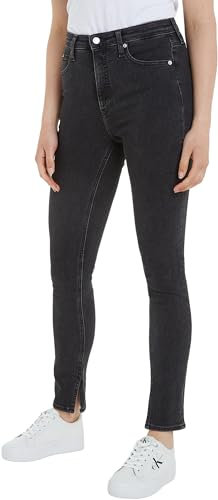 Calvin Klein Jeans Damen Jeans High Rise Skinny Fit, Schwarz (Denim Black), 27W / 32L
