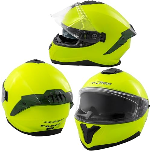 Integralhjälm, motorcykelhjälm, sparkhjälm, innersolskydd, hjälm, Touring, Fluo M
