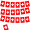 Banderole de fanions suisses de 10 m - 30 drapeaux pour jeux de football 2025 - Décoration de fête suisse pour le sport, les événements de la VE, le jardin, les célébrations suisses