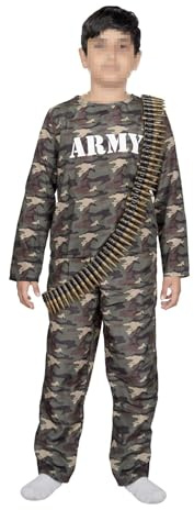 A2Z 4 Kids Armé Kostym Barn Armé Officer Kläut Kostym Värld Boka Dag - Army Costume 6-8