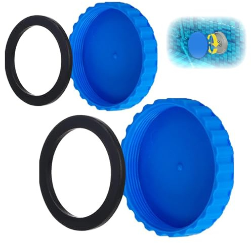 TenaLucy 2 Piezas Juego de Cierre De Invierno,Tapón de Invierno para Piscina Set de Cierre de Invierno Piscinas y Bestway Tapón de Invierno para Piscinas con Juntas a Juego