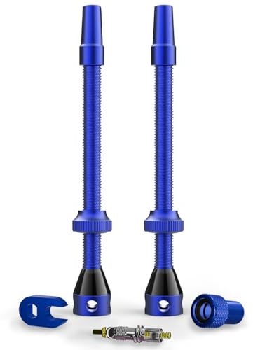 Shredr. Ensemble de valves tubeless | Valves Presta pour pneus tubeless | Super léger en aluminium, anodisé dans des couleurs vives, valve française | incl. adaptateur pour valve, valve de rechange