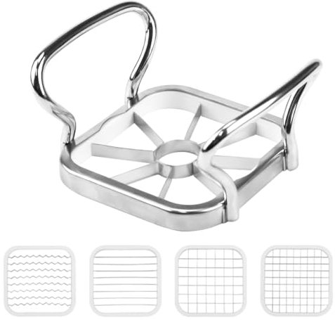 5 in 1 Acciaio Inossidabile Taglia Mele con Impugnatura per Fai-Da-Te Patatine Fritte Inossidabile Taglia Frutta Affetta Patate a Bastoncino Taglia Mele In Acciaio Inossidabile