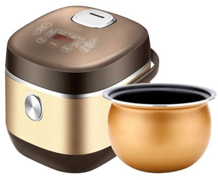 KhUkhu Rice Cooker with Induction Heating And Ceramic Bowl, 7Stage Cooking Program, 10 Multicooker Functions, LED Display (4-5 Litre) 220-240V,4L