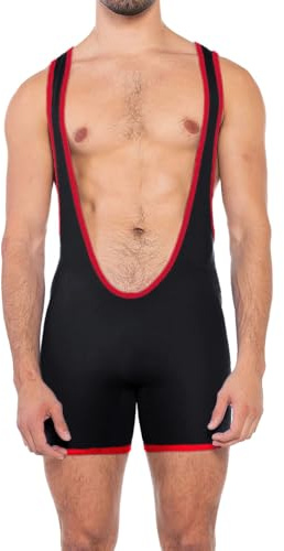 DLSMDOUS Brottning Singlets Ärmlösa atletiska supportrar Brottning Uniform Sport Bodysuit Jumpsuits för skoj, 4325 Svart, M