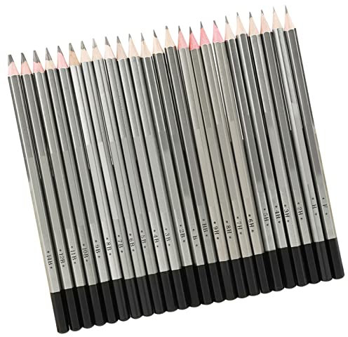 aqxreight 24pcs Sketch Art Graphite Drawing Pencil de Pintura Coloreada Lápiz 9H-14B Lápiz D Dibujo de Necesidades Pintura 5 Arte y Pre