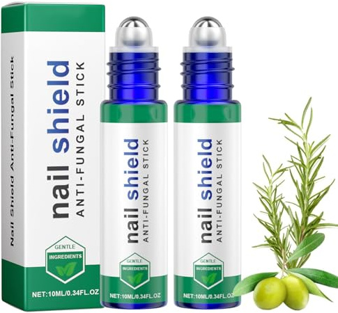 KAYZON Nailshield Anti Fungal Stick Roll On, 2Pcs Natural Nail Strengthener for Damaged Nails, Toenail Fungus Treatment Stick, Nail Repair Nail Shield Stick - Prevents Cracking Peeling