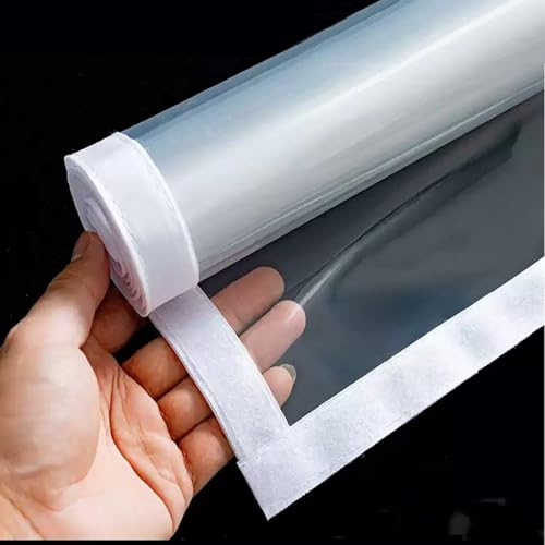 XINGWANGG Kit D'isolation de Fenêtre pour l'hiver,transparent Film Isolant pour Fenêtre,Rideau Thermique Anti Froid,Imperméable,Coupe-vent,pour Salon Chambre,Personnalisé (60cm x 300cm)