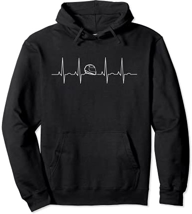 Casco de moto ECG Heartbeat Sudadera con Capucha