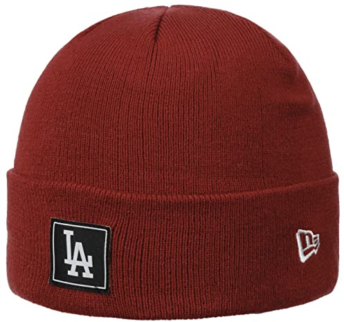 New Era MLB Dodgers Team Cuff Beanie Strickmütze Wintermütze Umschlagmütze Damen/Herren - mit Umschlag Winter Herbst-Winter - One Size rot