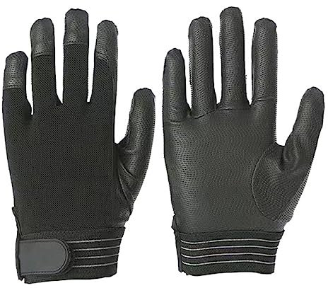 Ailan Spezielle Arbeitshandschuhe, elektrisch isolierender Schutzhandschuh, Gummi Sicherheitshandschuh, atmungsaktive Handschuhe, die Motorrad fahren, Schwarz, M