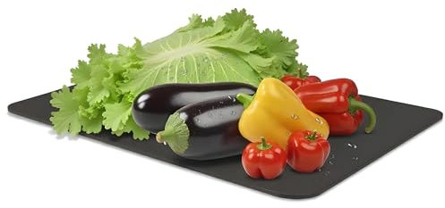 WOWZILLA Abtropfmatte Geschirr Spüle aus Silikon Küche Kitchen 40x50 4mm Dicke Mat Spülmatte Trockenmatte Besteck Geschirrspülmatte Abtropfunterlage zum Abtropfen Kaffeemaschine Obst Gemüse Grau