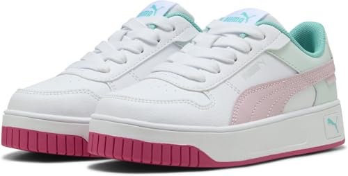 PUMA Carina Street PS Sneaker, White-Rose Mauve-Aquatic, 33 EU