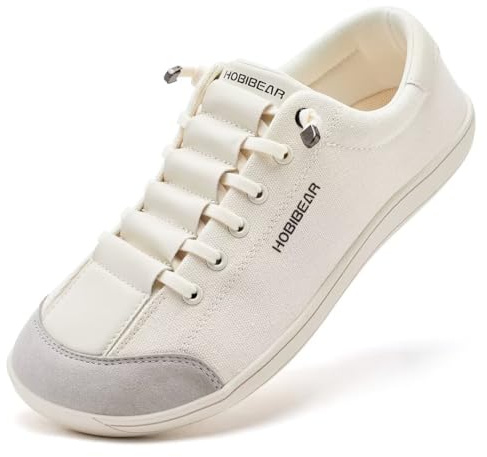 HOBIBEAR Scarpe a Piedi Nudi Uomo Donna Larghe Minimaliste Outdoor Trail Running Scarpe per Camminare, grigio chiaro, 39 EU Weit