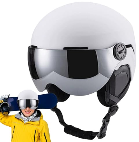 Cascos De Esquí Para Hombres | Gorro Antigolpes con Gafas | Casco De Snowboard Para Invierno Antiviento,Para Hombres Mujeres Jóvenes Adultos Esquiadores Snowboarders Descenso Estación Exterior Deporte