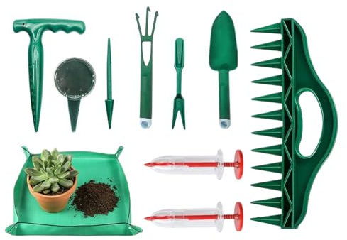 Kit d'Outils de Jardinage - -Sol Manuel,Tapis de Plantation | pour Plantation Légumes Tomates Poivrons Fleurs et Culture en Intérieur ou Extérieur